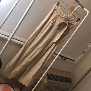 Uniqlo linen wide leg pants